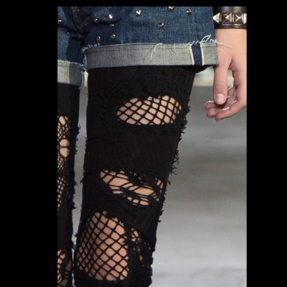 BNWT JUNYA WATANABE OS Runway Deconstructed Patchwork Tights HTF - Picture 2 of 12